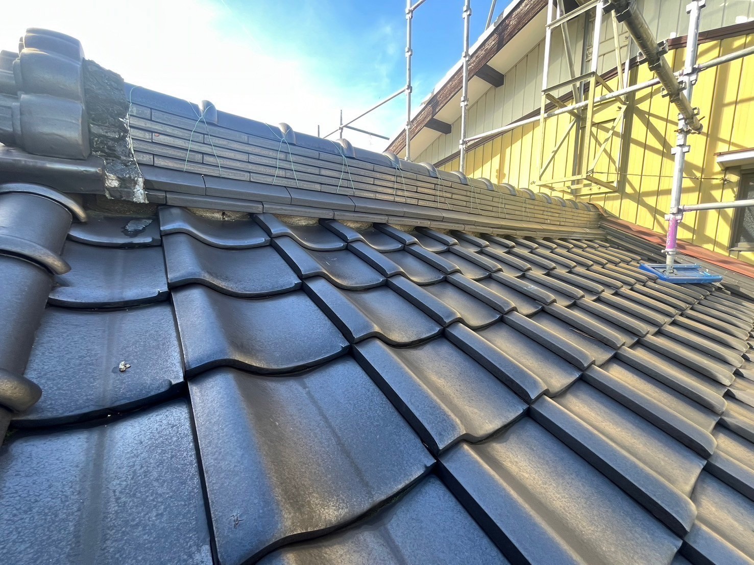 愛知県安城市にて屋根修理・瓦屋根の漆喰工事の施工前写真