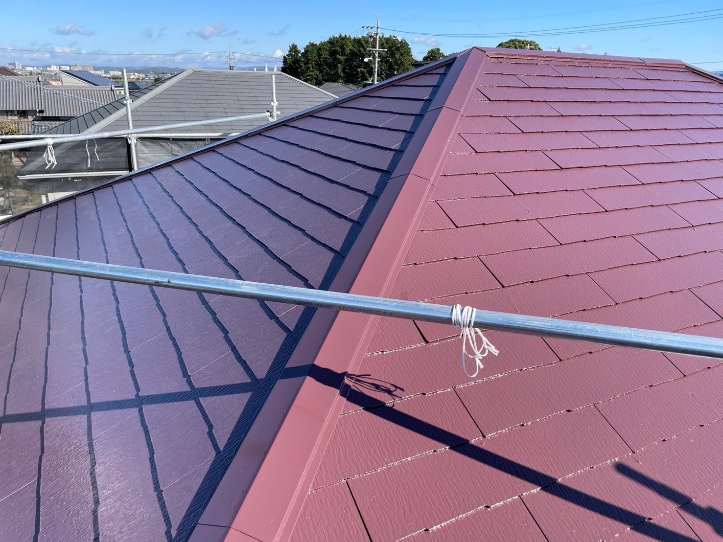 愛知県安城市にてカラーベストの屋根塗装工事の施工後写真