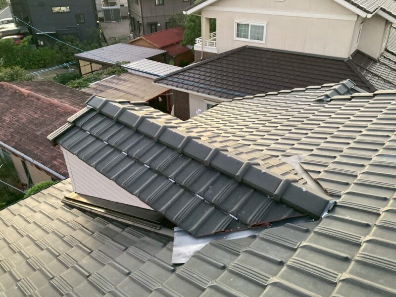 愛知県刈谷市にて屋根修理〈漆喰の剥がれ・雨漏りの危険性〉の施工後写真