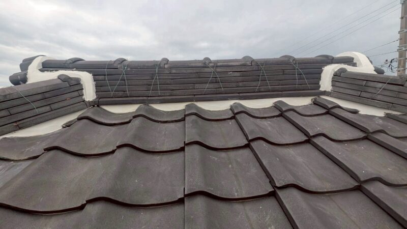 愛知県安城市にて屋根修理・漆喰補修〈築30戸建ての雨漏り予防〉の施工後写真