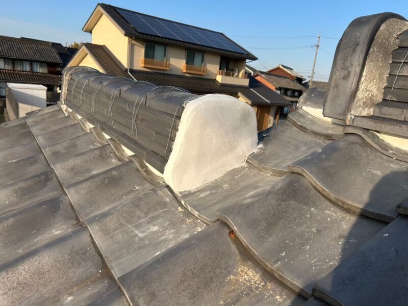 愛知県岡崎市にて屋根修理〈漆喰の剥がれ・雨漏りの予防〉