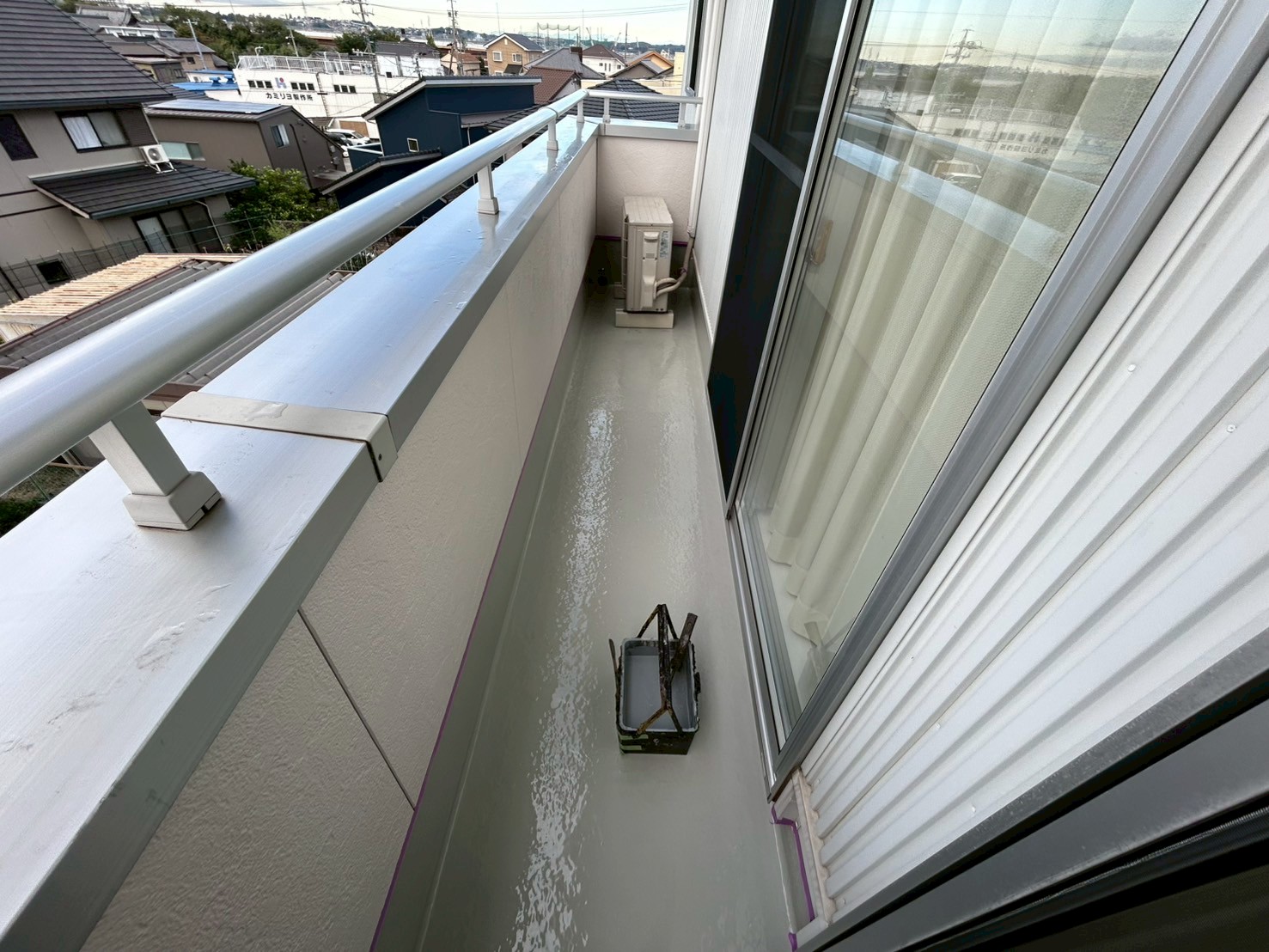 安城市にて雨漏りに伴う防水塗装工事の施工後写真